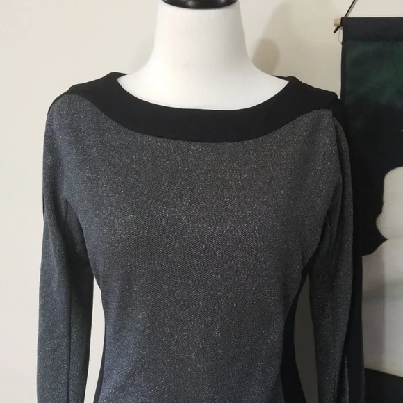 BCBGMaxazria Sage Boatneck Long Sleeve Dress - Picture 2 of 7